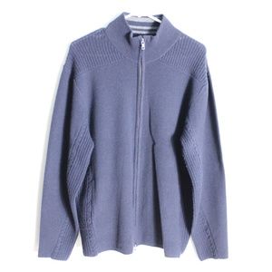 Zachary Prell Cashmere Wool Zip Sweater Large